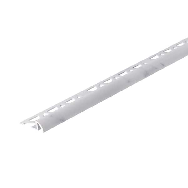 Marble Sublimated 1.44 in. W x 96 in. L Aluminum 3/8 in. Bullnose Trim
