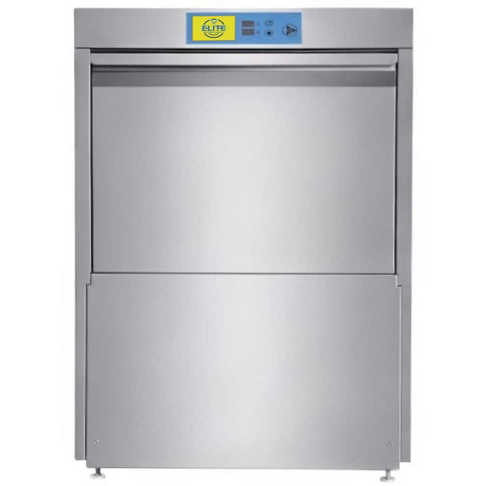 25 in. W Front Control Commercial NSF Countertop 3 Phase Dishwasher EH50 in Stainless Steel with 3-Cycles 58 dBA