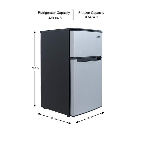 Boyel Living 3.2 cu. ft. Compact Mini Fridge in Black with Freezer,  Reversible Door and 5 Settings Temperature Adjustable MRS-MNBX01-BLA - The  Home Depot