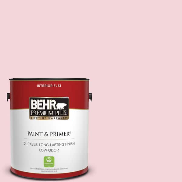 BEHR PREMIUM PLUS 1 gal. #P140-1 Summer Crush Flat Low Odor Interior Paint & Primer