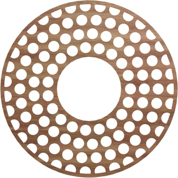 Ekena Millwork 34 in. x 12.375 in. x 0.25 in. Wood Medallion Moulding
