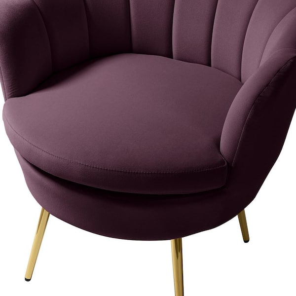 purple scallop chair