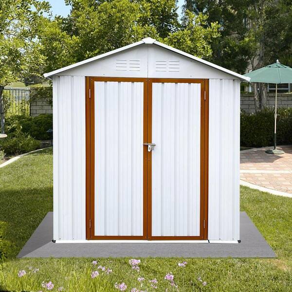 4 ft. W x 6 ft. D Metal Outdoor Storage Shed with Double Door
