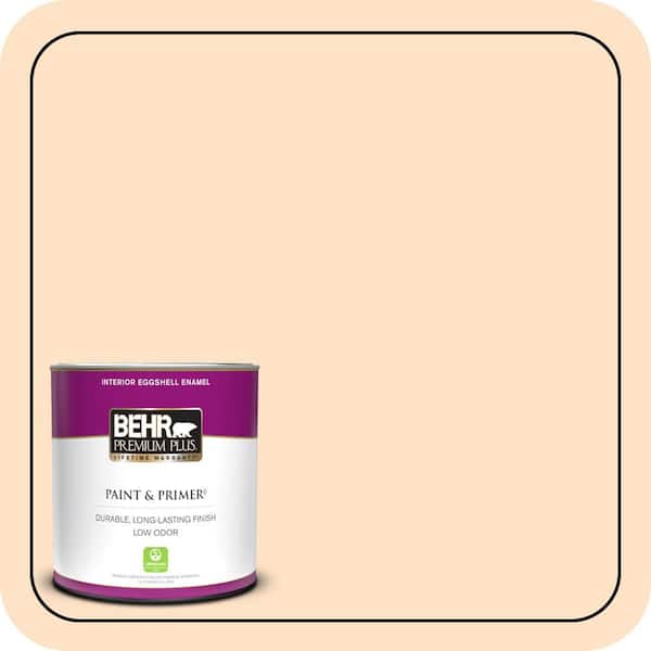 BEHR PREMIUM PLUS 1 qt. #290A-3 Fall Straw Eggshell Enamel Low Odor Interior Paint & Primer