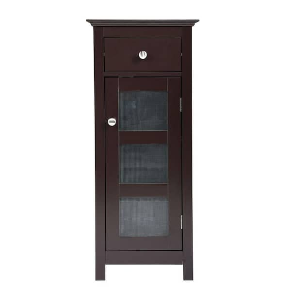 EPOWP 13 in. W x 14 in. D x 30 in. H Brown Wood Linen Cabinet