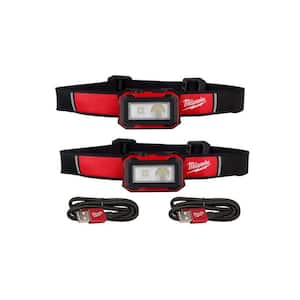 450 Lumens Internal Rechargeable Magnetic Headlamp and Task Light (2-Pack)