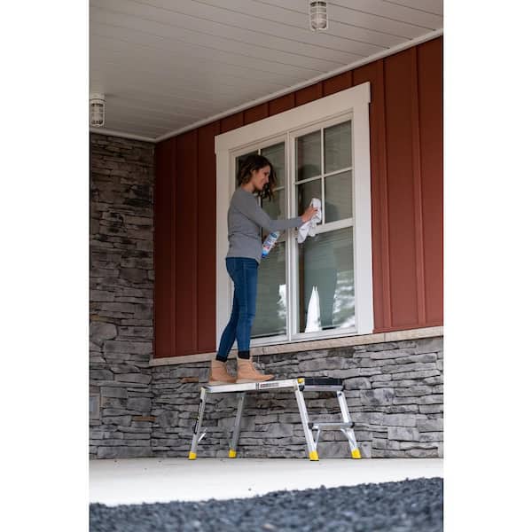 Gorilla Ladders - 4 ft. x 12 in. x 20 in. Aluminum Slim-Fold Work Platform, 300 lbs. Load Capacity