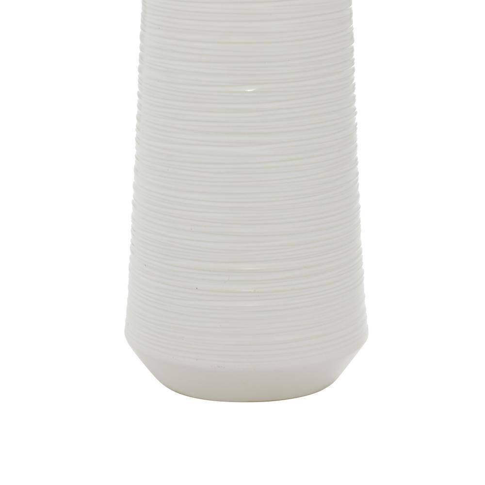 White Porcelain Cylinder Table Vase 12"