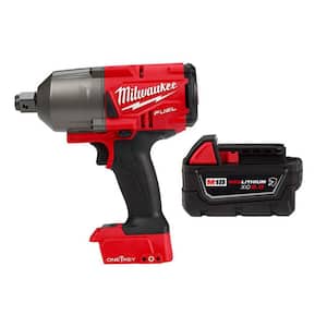 M18 FUEL ONE-KEY 18V Lithium-Ion Brushless Cordless 3/4 in. Impact Wrench with Friction Ring w/ 5.0 Ah Battery