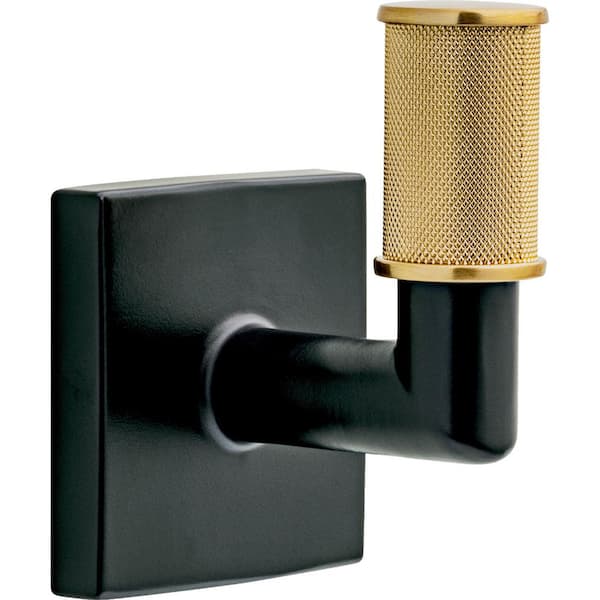 Averland J-Hook Robe/Towel Hook in Matte Black and Champagne Bronze
