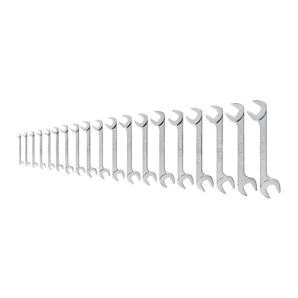 TEKTON 1/4 in. to 11/4 in. Angle Head Open End Wrench Set (19Piece) WAE90108 The Home Depot