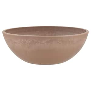 Garden Bowl 8 in. x 3 in. Taupe PSW Pot