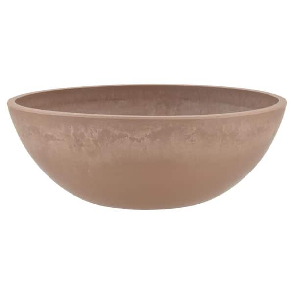 Arcadia Garden Products Garden Bowl 8 in. x 3 in. Taupe PSW Pot