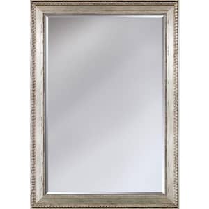 26 in. W x 36 in. H Rectangle Wood Versailles King Framed Silver Decorative Mirror