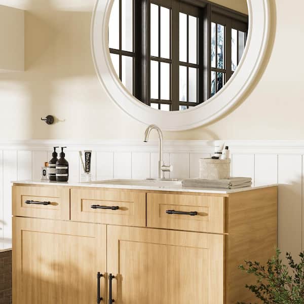 Widespread High Arc Single Hole Bathroom Basin Faucet in Brushed Nickel with Deckplate