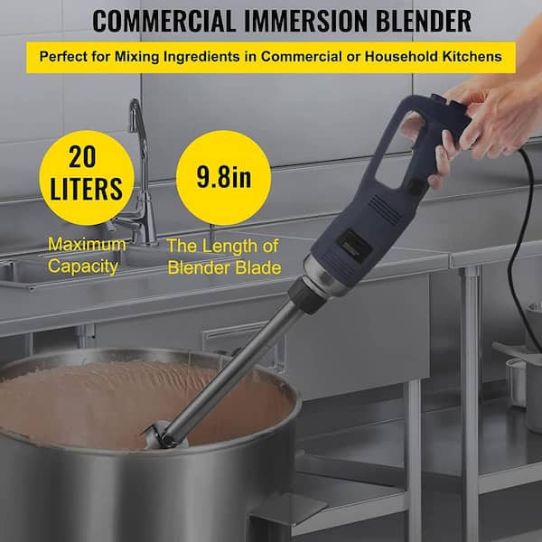 VEVOR Commercial Immersion Blender 350W Power, Hand Held Mixer with  15.7-Inch 304 Stainless Steel Removable Shaft, Electric Stick Blender  Constant Speed 16000RPM