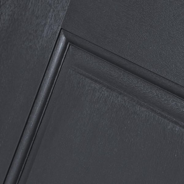 Steves & Sons Regency 64 in. x 80 in. 3/4-6 Lite Clear Glass LH Onyx Stain Mahogany Fiberglass Prehung Front Door w/Dbl 12in.SL