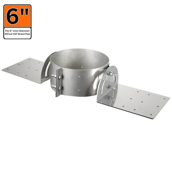 ALLFUEL HST 6 in. Roof Support Bracket for Double Wall Chimney Pipe