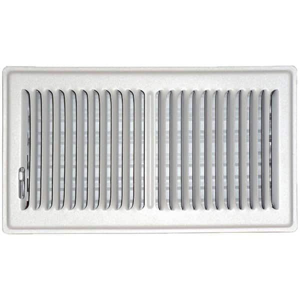 SPEEDI-GRILLE 6 in. x 10 in. Floor Vent Register, White with 2-Way Deflection