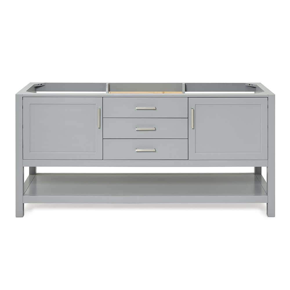 Bayhill 72" Gray Double Freestanding Bathroom Vanity Base
