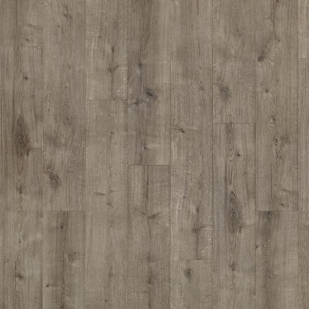Pergo Defense+ Smoky Eiffel Oak 14 mm T x 7.4 in. W Waterproof Laminate Wood Flooring (17.2 sqft/case), Medium