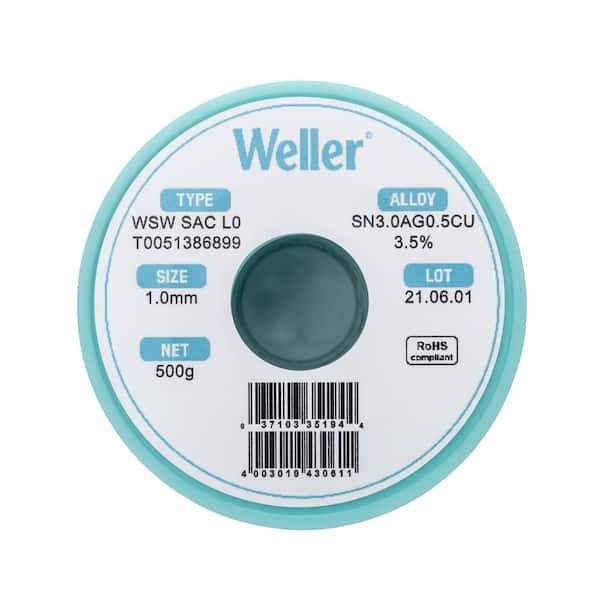 Weller SAC L0 Solder Wire, Ø 1,0mm, 500g