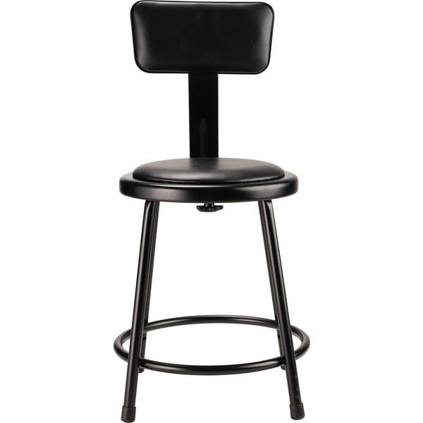 padded stool with backrest