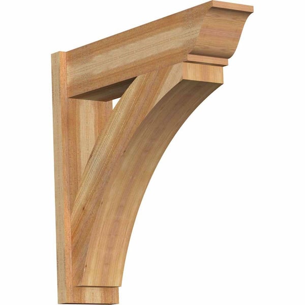 Ekena Millwork 8 in. x 32 in. x 32 in. Western Red Cedar Thorton Traditional Rough Sawn Outlooker