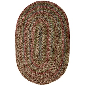 Winslow Brown Multicolored 2 ft. x 3 ft. Oval Indoor/Outdoor Braided Area Rug