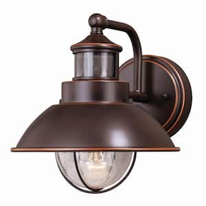 Harwich Bronze Motion Sensor Dusk to Dawn Coastal Outdoor Wall Light