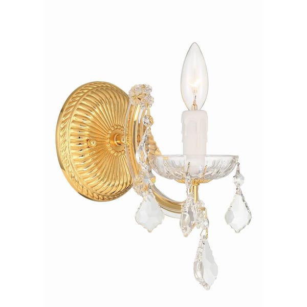 Crystorama Maria Theresa 1-Light Gold Wall Mount