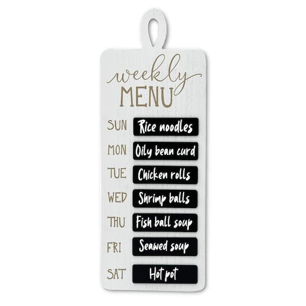 Weekly Menu Board, Slate chalkboard, meal planning, Farmhouse style ki –  GlitterGiftsAndMore