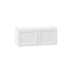 36 in. W x 14 in. D x 15 in. H Alton Painted White Shaker Assembled Wall Bridge Kitchen Cabinet