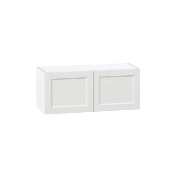 J COLLECTION Laramie 36 in. W x 14 in. D x 15 in. H Assembled Wall Bridge Kitchen Cabinet in Painted Bright White