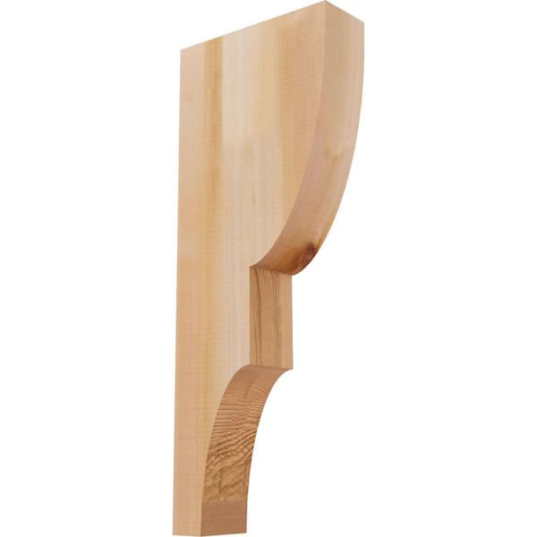 Ekena Millwork 3-1/2 in. x 10 in. x 26 in. Western Red Cedar Ridgewood Smooth Corbel