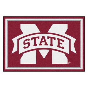 NCAA - Mississippi State University Red 8 ft. x 5 ft. Indoor Area Rug