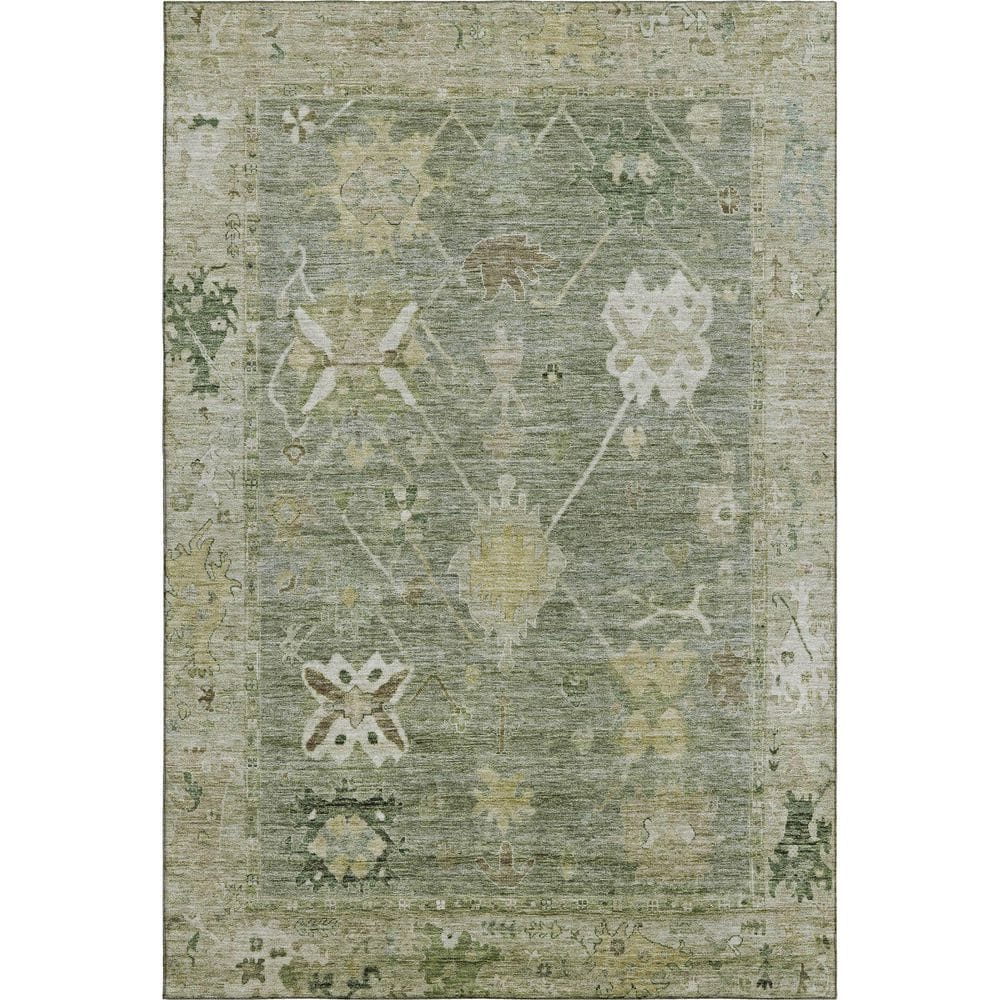 Mayfield Premium Machine Washable Abstract AMF2025 Sage 8 ft. x 10 ft. Area Rug price history on PriceWatchPro