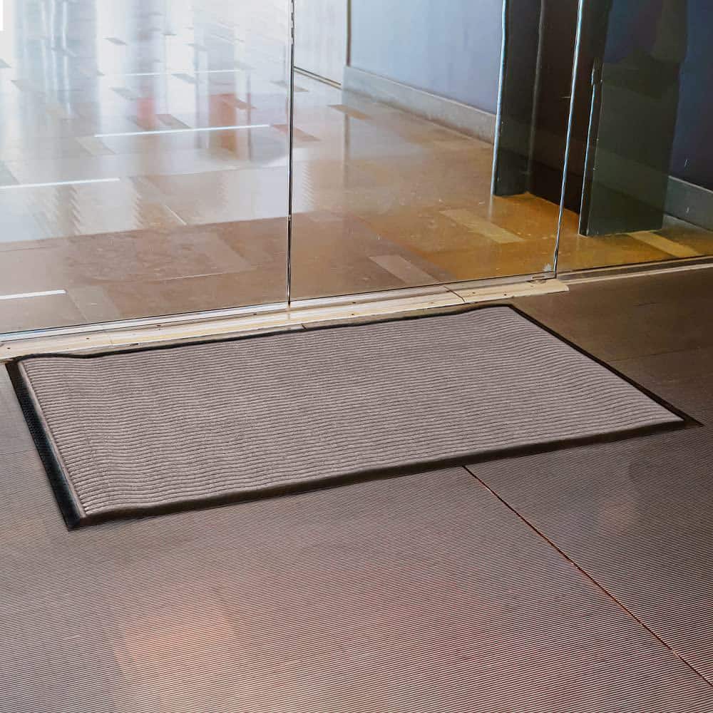 Maroon Checker Polypropylene 3' x 5' Low Profile Outdoor Door Mat