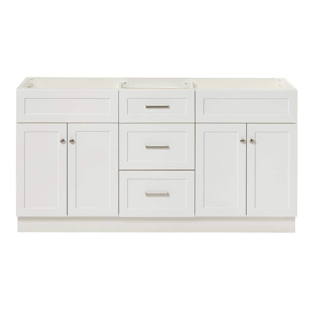 Hamlet 66 in. W x 21.5 in. D x 34.5 in. H Double Bath Vanity Cabinet without Top in White price history on PriceWatchPro