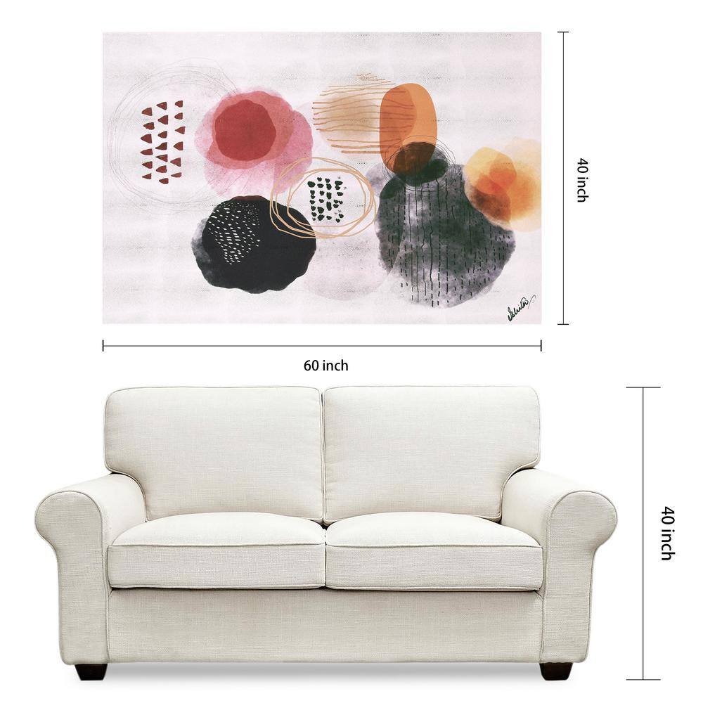 Colorful Abstract Silver Shagreen Canvas Wall Art for Nursery