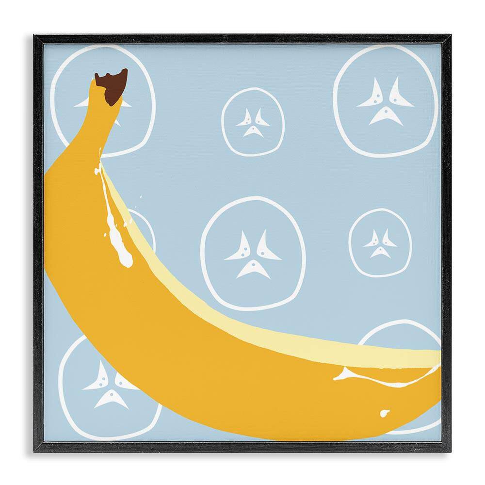 Bright Banana Fruit by Daniela Santiago Black Framed Food Giclee Art Print 17 in. x 17 in. price history on PriceWatchPro