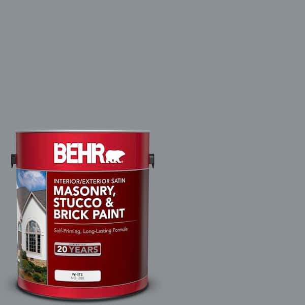 BEHR 1 gal. #SC-125 Stonehedge Satin Interior/Exterior Masonry, Stucco and Brick Paint