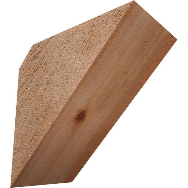 6 in. W x 10 in. D x 10 in. H Traditional Rough Sawn Knee Brace, Western Red Cedar