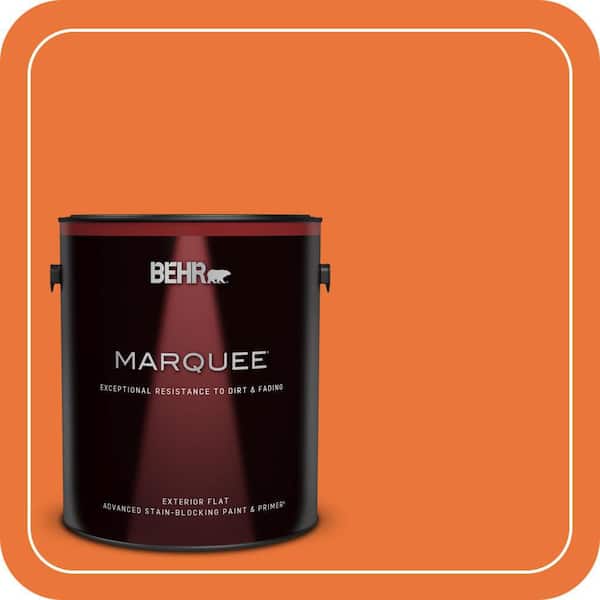 BEHR MARQUEE 1 gal. Home Decorators Collection #HDC-MD-27 Tart Orange Flat Exterior Paint & Primer