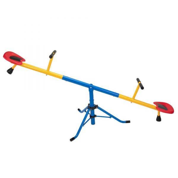 cenadinz 360-Degree Rotation Seesaw, Indoor Outdoor Teeter Totter, Kids Playground Equipment for Backyard