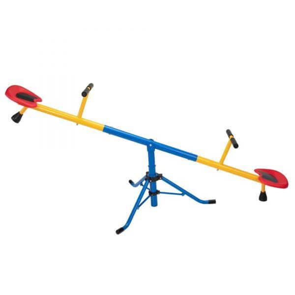 Unbranded 360-Degree Rotation Seesaw, Indoor Outdoor Teeter Totter, Kids Playground Equipment for Backyard