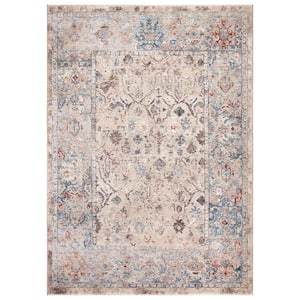 Pandora Collection Kashmir Ivory 5 ft. x 7 ft. Traditional Area Rug