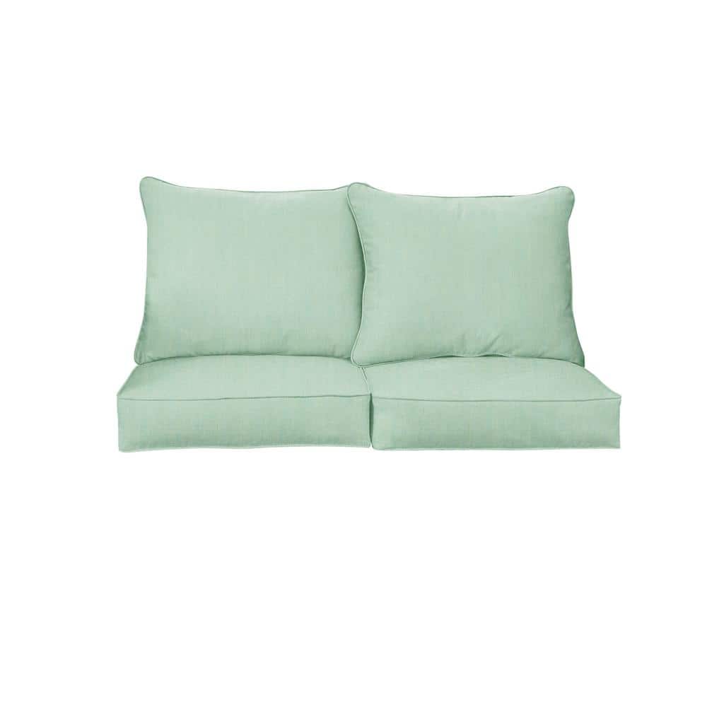 27 in. x 30 in. Sunbrella Canvas Spa Deep Seating Indoor/Outdoor Loveseat Cushion price history on PriceWatchPro