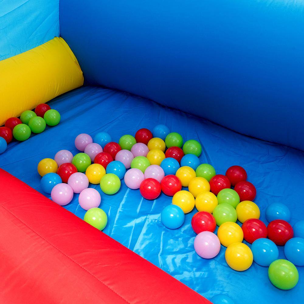 Colorful Inflatable Bounce House with Slide and Play Areas