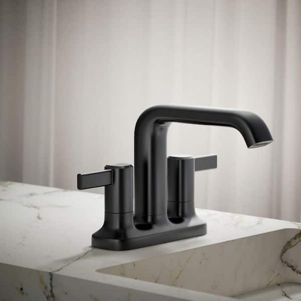 Ashan 4 in. Centerset 2-Handle Bathroom Faucet in Matte Black